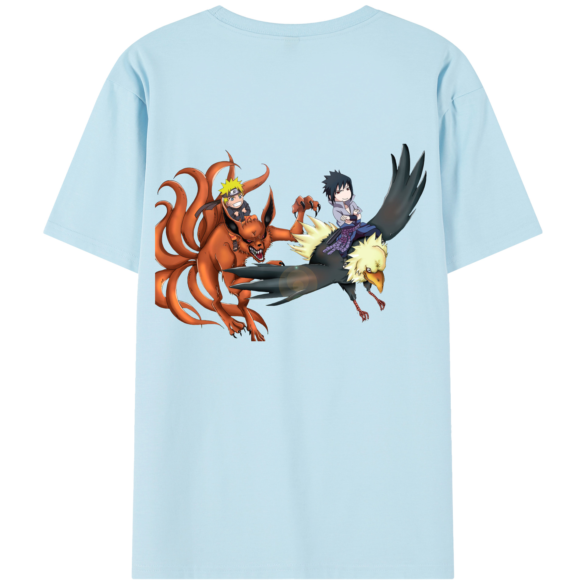 （画像用） NARUTO -ナルト- うずまき ナルト Uzumaki Naruto 綿100％半袖Tシャツ（背面プリント）
